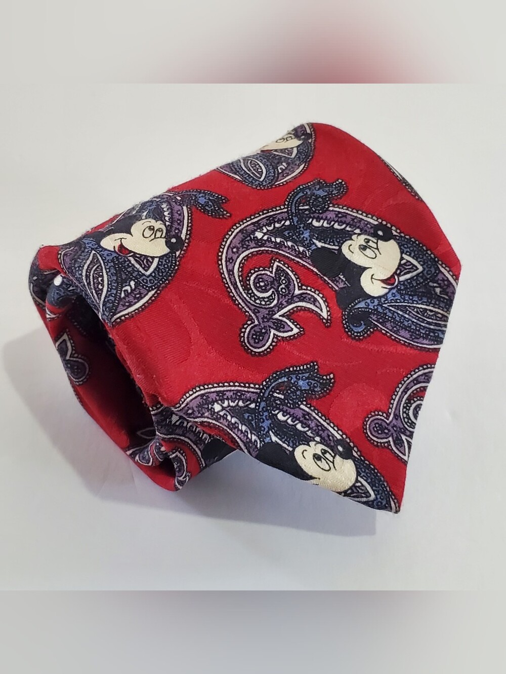 Mickey Unlimited Multicolor Mickey Mouse Pattern Men's Neck Tie  56x3.5"